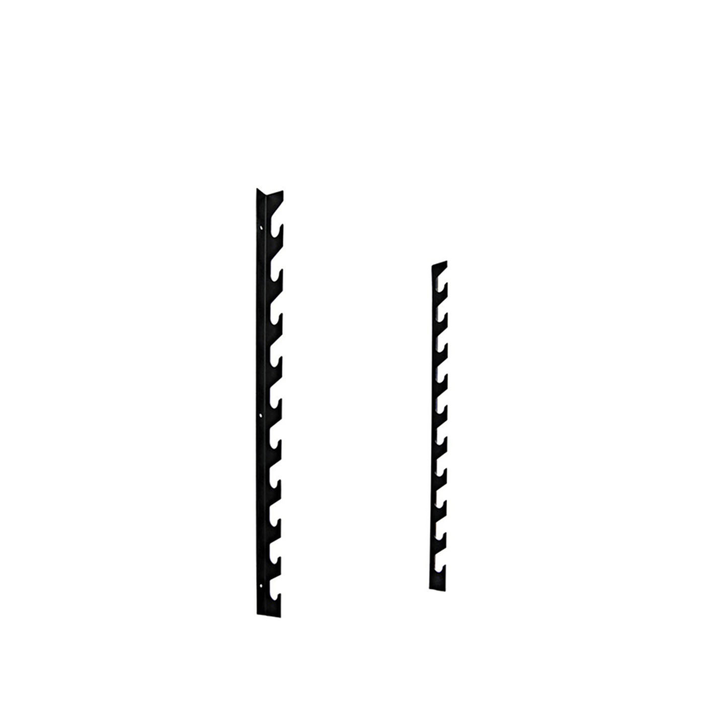 Soporte horizontal de barras a pared.  Almacenamiento para 10 barras.